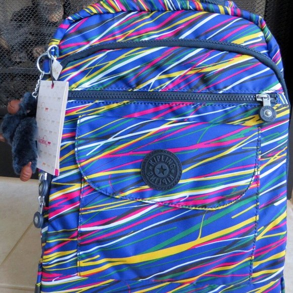 Kipling Handbags - New Kipling Sanaa Wheeled Backpack w Furry Monkey